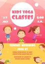 Kids Yoga Classes Advertising Poster