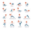 Kids Yoga Icons Set