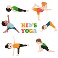 Kids doing yoga.