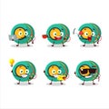 Kids yoyo cartoon character with various types of business emoticons