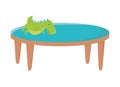 Kids zone, dinosaur toy table furniture Royalty Free Stock Photo