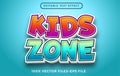 kids zone editable text effect cartoon premium vectors