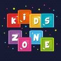 Kids zone poster icon