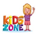 Kids zone poster icon