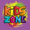 Kids zone poster icon