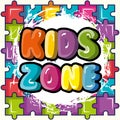 Kids zone poster icon