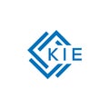 KIE letter logo design on white background. KIE creative circle letter logo concept. Royalty Free Stock Photo