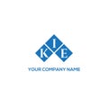 KIE letter logo design on WHITE background. KIE creative initials letter logo concept. KIE letter design Royalty Free Stock Photo