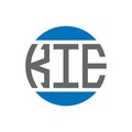KIE letter logo design on white background. KIE creative initials circle logo concept. KIE letter design Royalty Free Stock Photo
