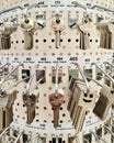 Kiel, Germany - 01. April 2024: Numerous Abus brand keys on a display in a DIY store