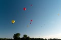 During the Kieler Woche 2019 Hot Air Balloons take off at the International Willer Balloon Sail. Royalty Free Stock Photo