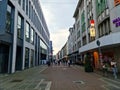 Kiel, Germany - 04. May 2024: View of the shopping street in Kiel city center as seen from the Alter Markt