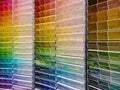 Kiel, Germany - 22.October 2023: Color cards for the sale of paint in a DIY store