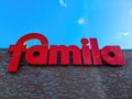 Kiel, Germany - 22.October 2023: Logo of the german supermarket brand Family