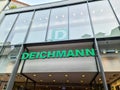 Kiel, Germany - 27. September 2023: Entrance of a german Deichmann shoe store