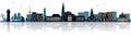 Kiel germany skyline city isolated vector