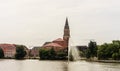 Kiel, Germany, view over   the Kiel City Hall Tower and the Kiel Opera House Royalty Free Stock Photo