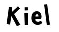 `Kiel` hand drawn vector lettering in German, it`s German name of Kiel.