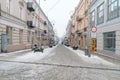 Henryka Sienkiewicza street in winter