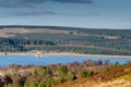 Kielder Dam and valve tower Royalty Free Stock Photo