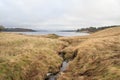 Kielder England: January 2022: Kielder Reservoir view from Rushy Knowe Royalty Free Stock Photo