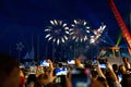 Kieler Woche (Kiel Week) Fireworks 2022 Royalty Free Stock Photo
