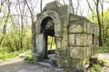 Kiev / Babi Yar / Ukraine 25/04/2019. Abandoned crypt in the cemetery. Babi Yar