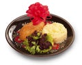 Kiev cutlet with mashed potato Royalty Free Stock Photo