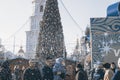 Kiev Kiev, Ukraine - January 02, 2021: Decorated holiday tree