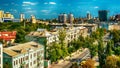 Kiev or Kiyv, Ukraine: aerial panoramic view of the city center Royalty Free Stock Photo