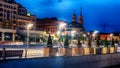 Kiev or Kiyv, Ukraine: night view of the city center Royalty Free Stock Photo