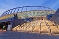 KIEV KYIV, UKRAINE - MAY 6: Night view of entrance to the National Olympic stadium NSC Olimpiysky on May 6, 2012 in Kiev Kyiv Royalty Free Stock Photo