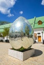 Kiev Pechersk Lavra and easter installation of giant diamond egg, Kiev Ukraine