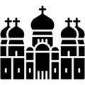 Kiev Pechersk Lavra icon, Ukraine related vector illustration