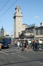 Kiev railway station in Moscow Evening Heat