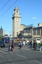 Kiev railway station in Moscow Evening Summer day