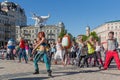 Kiev, Ukraine - April 29, 2016: Dance training on the Sofia area