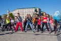 Kiev, Ukraine - April 29, 2016: Dance training on the Sofia area