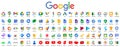 Kiev, Ukraine - April 23, 2023: Google product icons. Official application icon Google. Big collection symbols. Isolated all