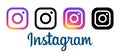 Kiev, Ukraine - April 25, 2021: Instagram - popular social media button icon, instant messenger logo of Instagram. Camera icons