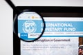 Kiev, Ukraine - april 6, 2019: international monetary fund website homepage. international monetary fund logo visible