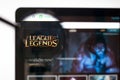 Kiev, Ukraine - april 5, 2019: League Of Legends website homepage. League Of Legends logo visible