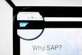 Kiev, Ukraine - april 6, 2019: Sap website homepage. It is a German multinational software corporation that makes enterprise