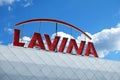 KIEV, UKRAINE - APRIL 28, 2018: Shopping and entertainment center `LAVINA`. LED, neon sign.