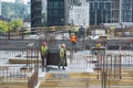 Construction equipment at a construction site in the city of Kiev. Royalty Free Stock Photo