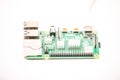 General purpose input-output (GPIO) connector on powered single-board microc omputer Raspberry Royalty Free Stock Photo