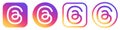 Kiev, Ukraine - August 23, 2023: Threads social network logo by Meta, officially launches Threads platform. Set new social media