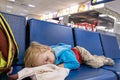 Little Child sleeping on chair Royalty Free Stock Photo