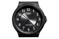 KIEV, UKRAINE - DECEMBER 03, 2019: black plastic wristwatch made by CASIO