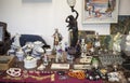 KIEV, UKRAINE - DECEMBER 19, 2020: Collection of antique perfume bottles. Royalty Free Stock Photo